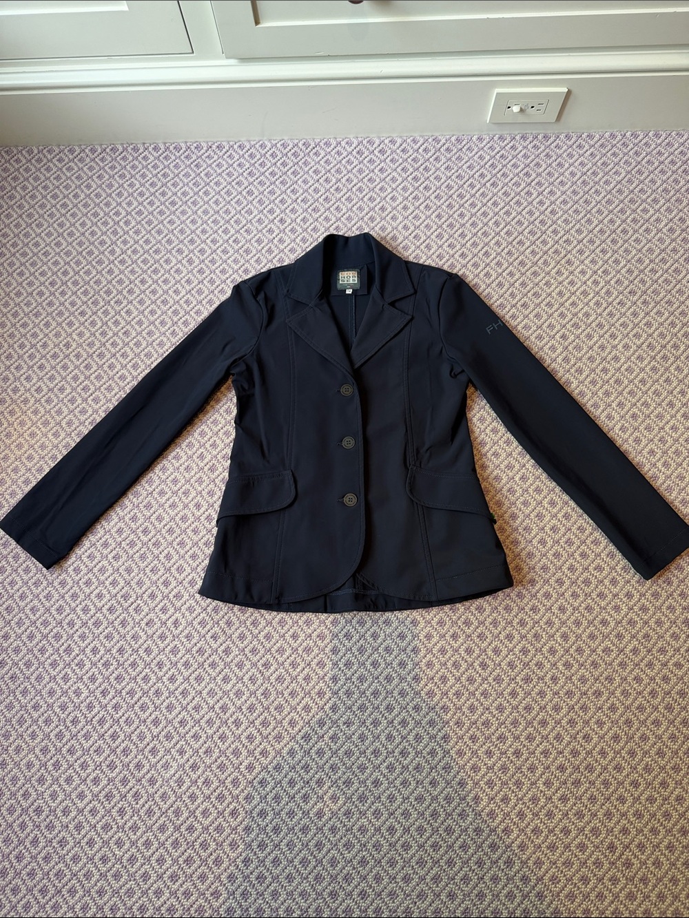 For Horses Navy Girls' Equestrian Blazer